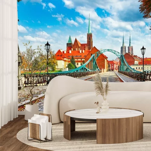 Fototapete Eine Brücke in Breslau