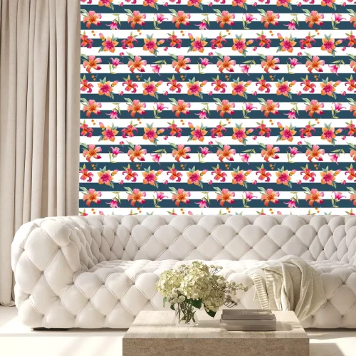 Tapete Aquarell Blumen Vektor-Muster