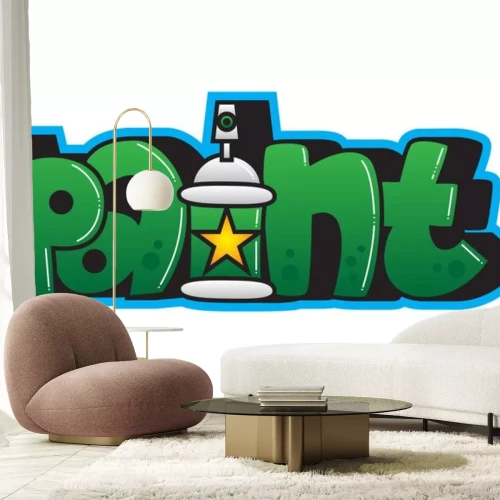 Sticker Graffiti. Paint word