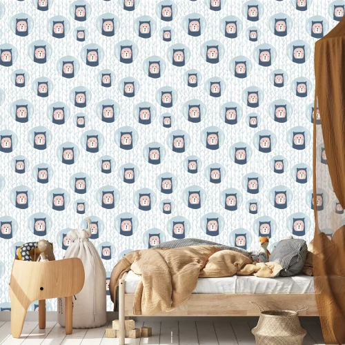 Tapete Bärchen im Scandi-Stil