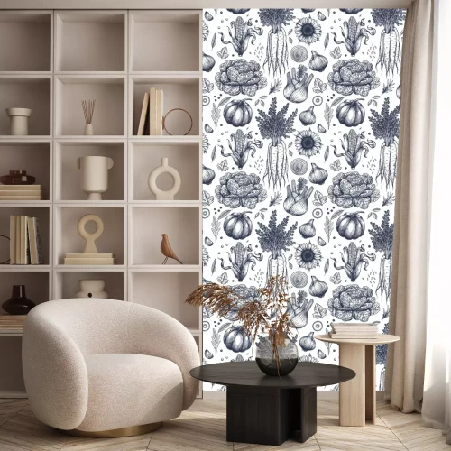 Tapete Skizziertes Gartengemüse