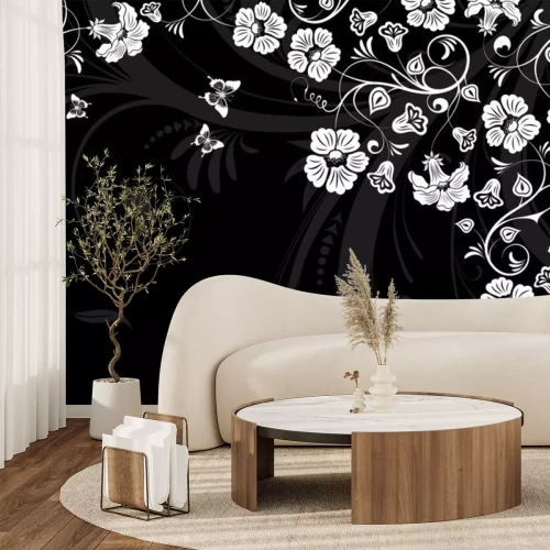 Sticker floral background