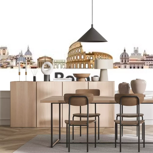 Sticker Rom-Vektor-Skyline der Stadt