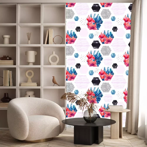 Tapete Bunte Pflanzenabstraktion