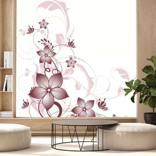 Sticker abstract floral background