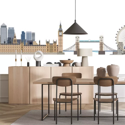 Sticker London-Vektor-Skyline der Stadt