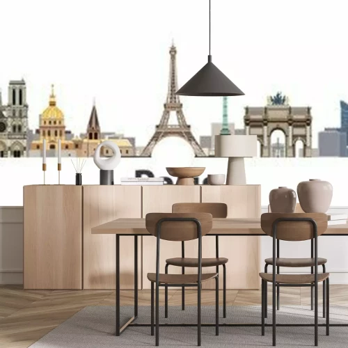 Sticker Paris-Vektor-Skyline der Stadt