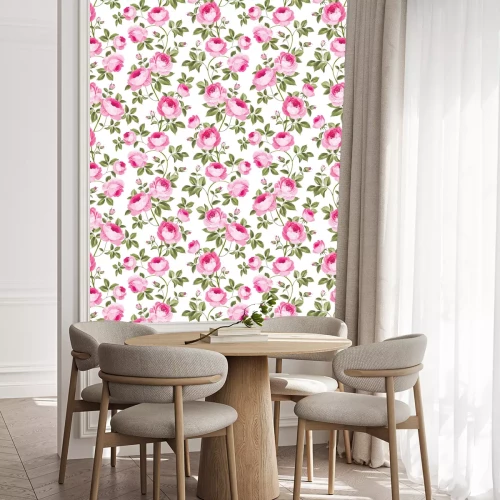 Tapete Rosenknospen und entwickelte Bl?ten Zeichnung