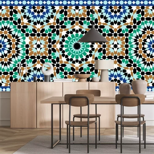 Sticker Marokko nahtlose Grenze. Traditionelles islamisches Design. Moschee-Dekorationselement.