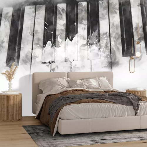 Sticker Klavier- oder Pianotasten Aquarellzeichnung