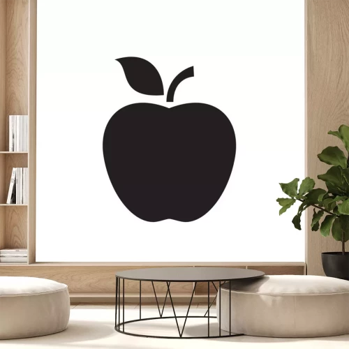 Sticker Minimalistische Grafik, die einen Apfel darstellt
