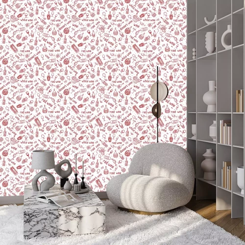 Tapete Rotwein nahtloser Vektor-Muster