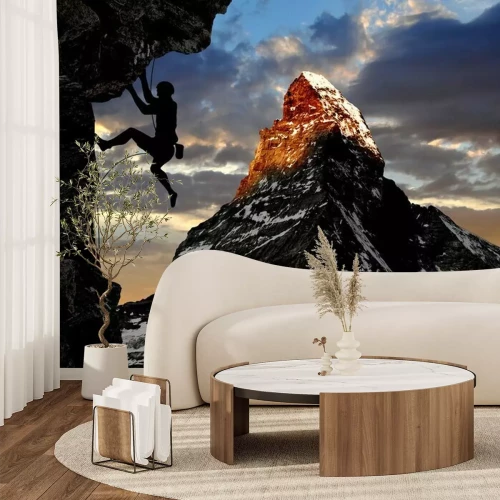 Fototapete Sport Bergsteigen im Winter