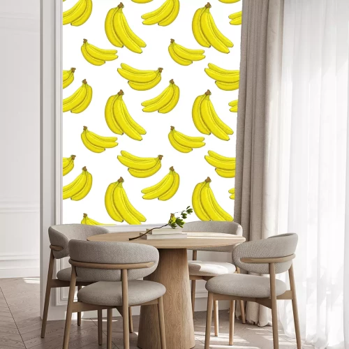 Tapete Mehrere Bananensträuße auf weißem Hintergrund