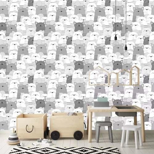Tapete Graue Kätzchen
