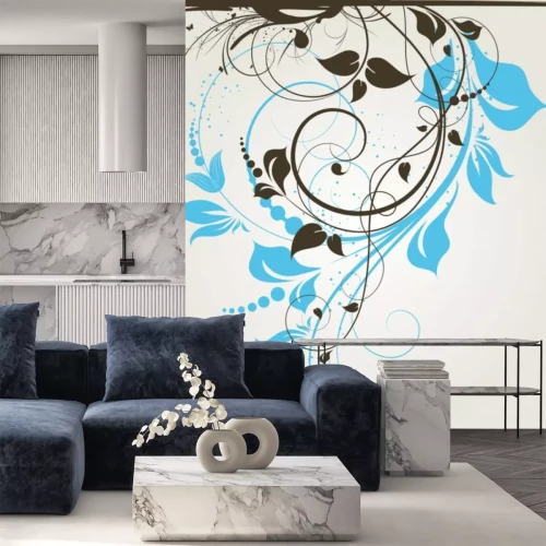 Sticker abstract floral background