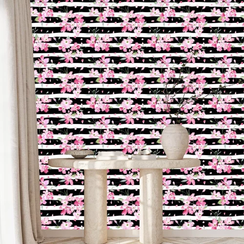 Tapete Blühender Frühlings-Blumen-Muster-Hintergrund. Nahtloser Mode-Druck im Vektor