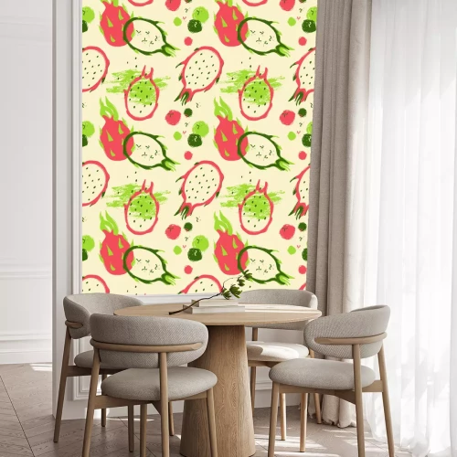 Tapete Ganze und geschnittene Drachenfrucht