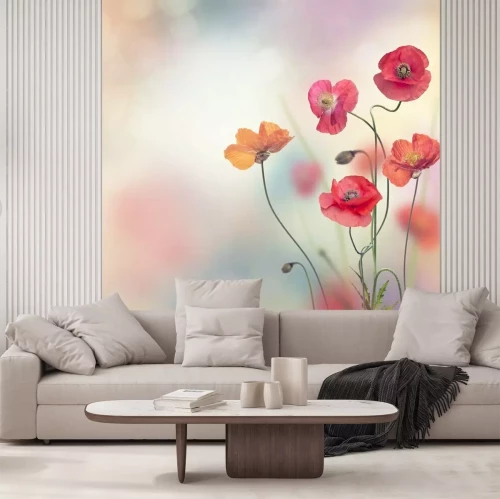 Fototapete Rote Mohnblumen