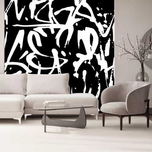 Sticker Vektor Graffiti nahtlose Muster mit abstrakten Tags