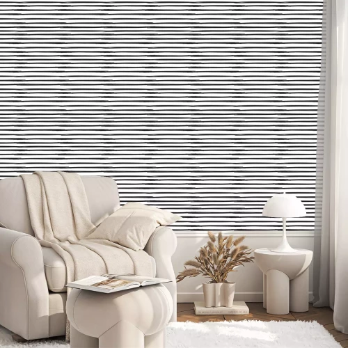 Tapete Gerade, parallele Linien. Grunge linearer Hintergrund. Vector nahtloses Muster, variable Breitenstreifen.