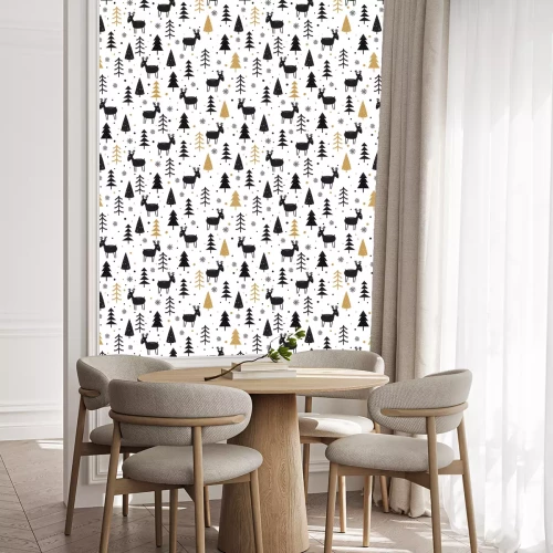 Tapete Tiere im Winterwald