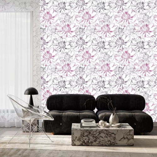 Tapete Heckenrose nahtlose Muster