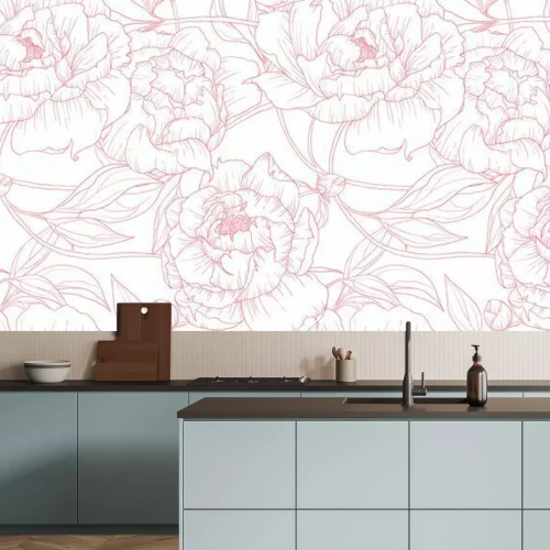 Fototapete Rote Pfingstrose