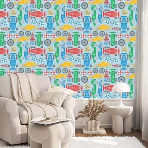 Tapete Racing Sport nahtlose Muster