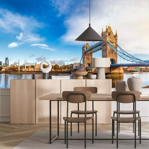 Fototapete Panorama der Tower Bridge und der Themse