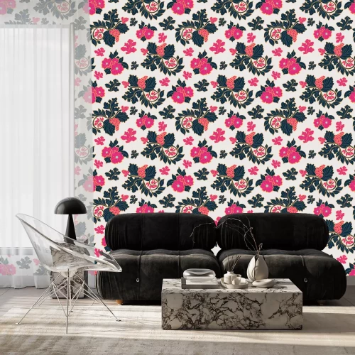 Tapete Nahtloses mit Blumenmuster mit Blume. Vector Hintergrund für Textil, Druck, Tapeten, Verpackung.