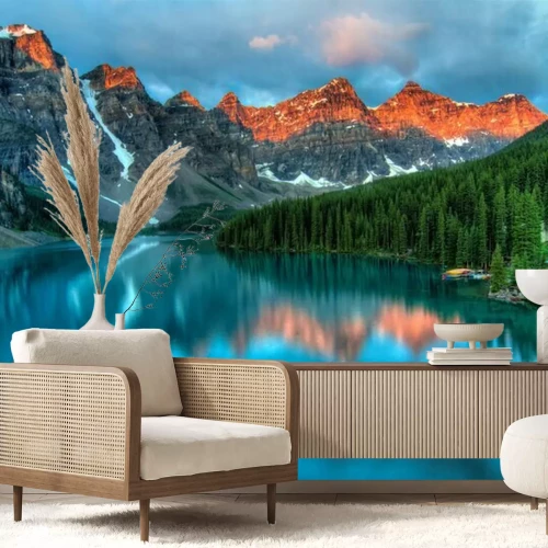 Fototapete Moraine Lake Sonnenaufgang