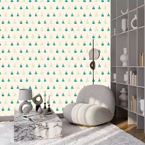 Tapete Zarte Weihnachtsbäume