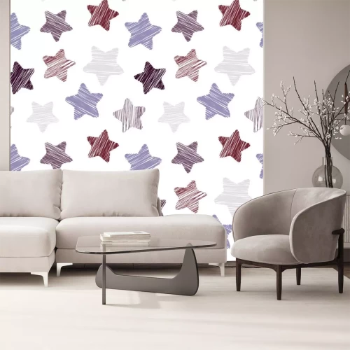 Sticker Mehrfarbige Sterne aus Strichen