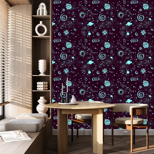 Tapete Nahtloser Musterdruck der Galaxie contillation konnte für Gewebe, Yogamatte, Telefonkasten benutzt werden