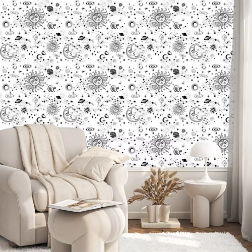 Tapete Bohemian Indian Mandala Druck. Vintage Henna Tattoo-Stil