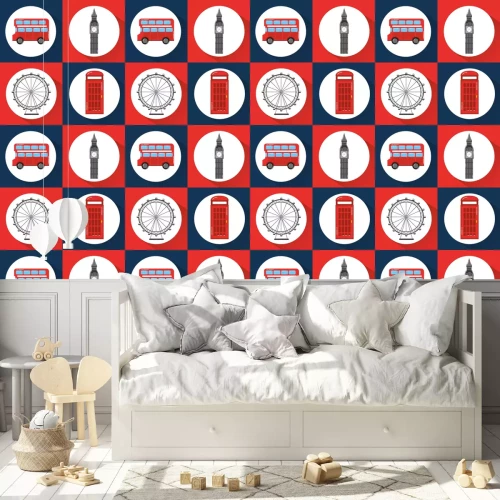 Tapete London England Toruism Reisen Wahrzeichen Symbol Vektor-Illustration