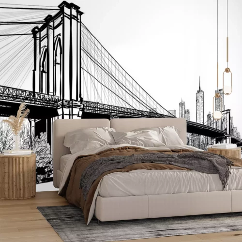 Sticker Brooklyn-Brücke in New York