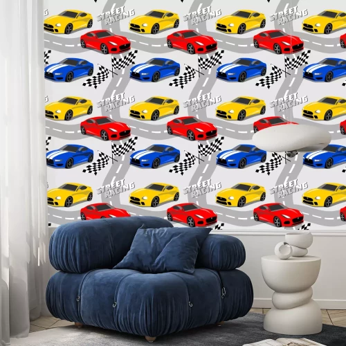 Tapete nahtloses Muster der kühlen Sportautos