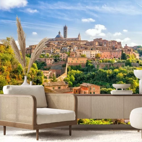 Fototapete Landschaft von Siena toskanisch