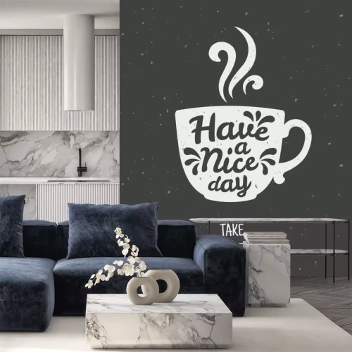 Sticker Kaffee XXL in einer Tasse mit Aufschriften