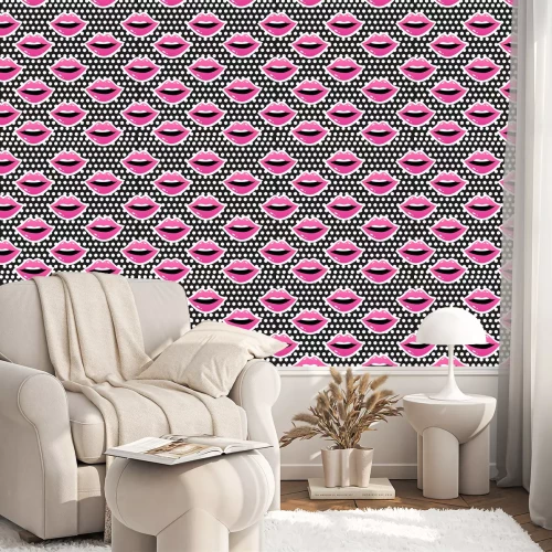 Tapete Cartoon-Taco auf rosa Hintergrund