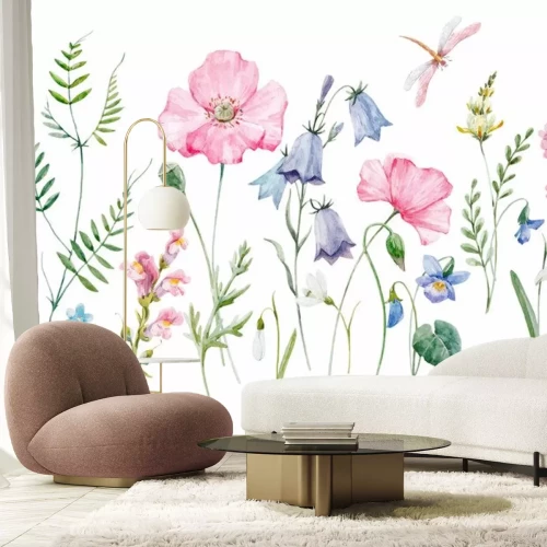 Sticker Aquarell floral Vektor-Muster