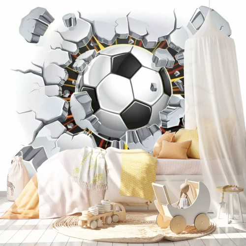 Fototapete Schlag mit dem Ball gegen Wand