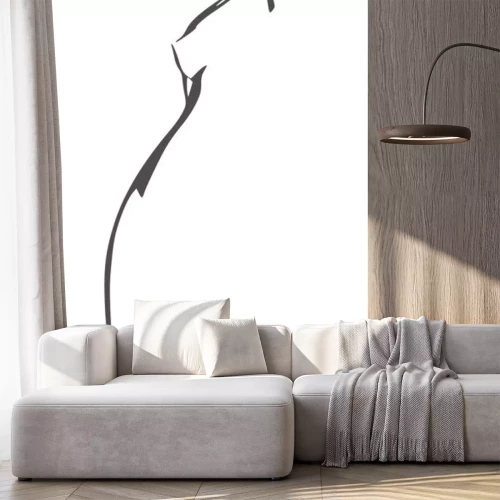 Sticker Schönes sexy Fitness-Mädchen. Pretty fit Frau Silhouette