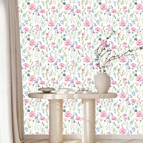 Tapete Aquarell floral Vektor-Muster