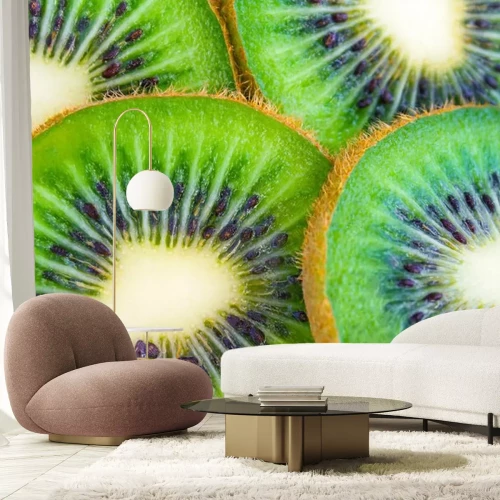 Sticker Nahaufnahme von halbierten Kiwis