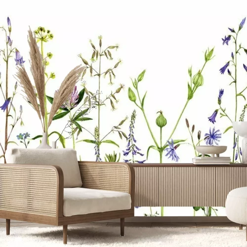 Fototapete Feldpflanzen und Blumen