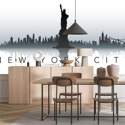 Sticker New York Silhouette Label
