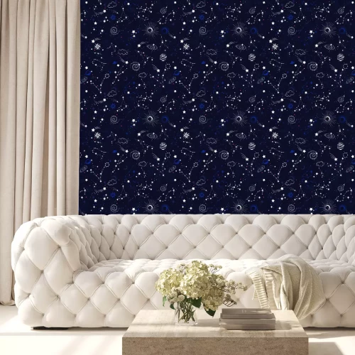 Tapete Nahtloser Musterdruck der Galaxie contillation